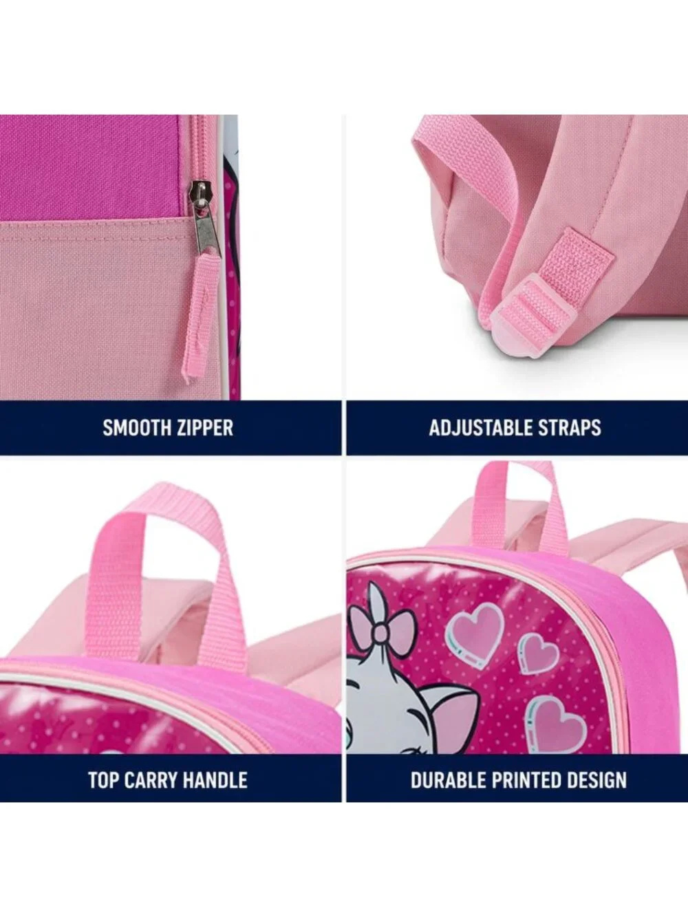 Charming Kids Backpack - Disney-Inspired Aristocats Design for Girls